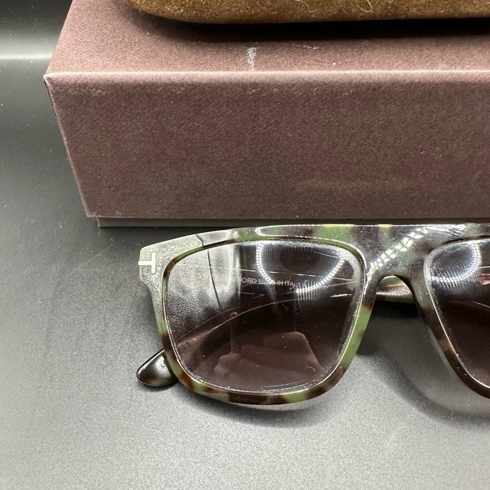Tom Ford Green Tortoise Polarized Sunglasses